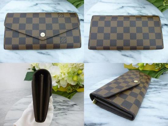 ルイヴィトンVUITTON ダミエ 長財布 ポルトフォイユサラ N63209